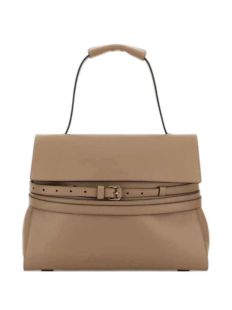 belted leather shoulder bag 1