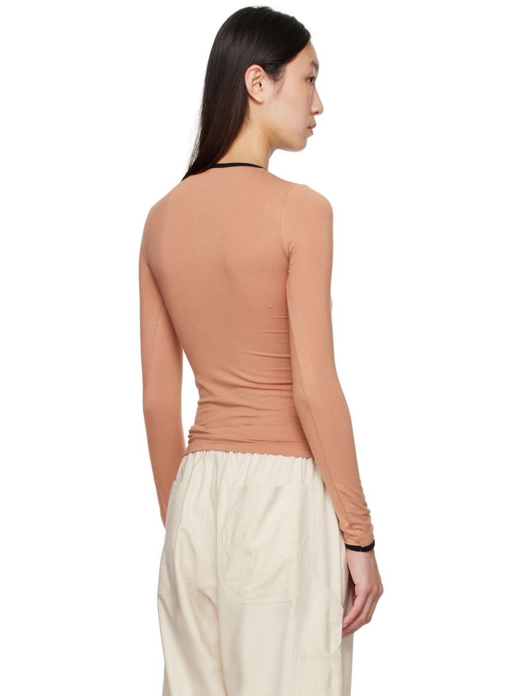 Beige Alloy Long Sleeve T-shirt - 3