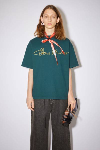 Acne Studios Cotton logo t-shirt - Deep Green outlook