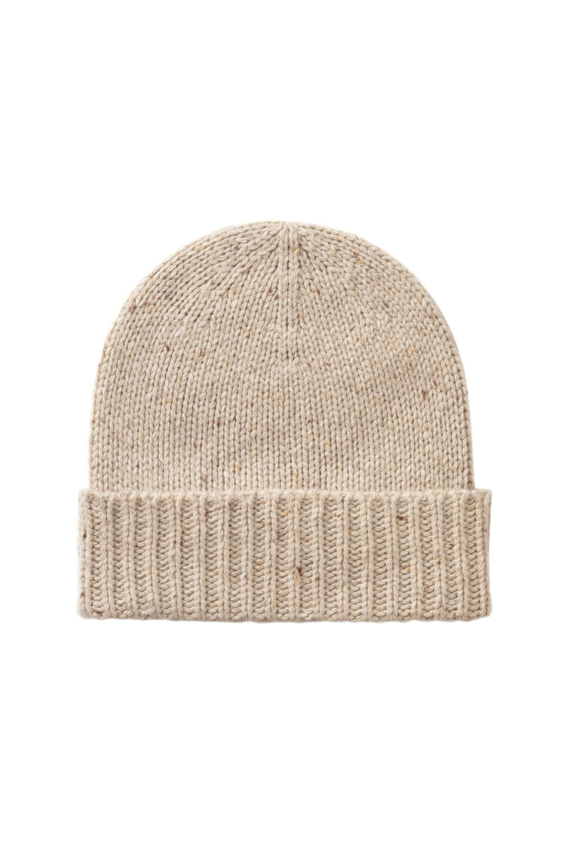Donegal Cashmere Cream Beanie 1