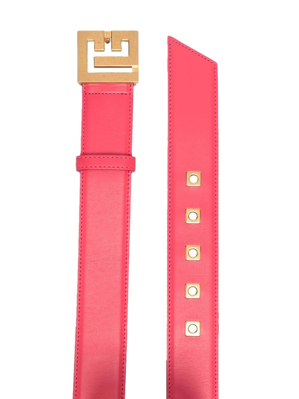 logo-buckle belt - 2