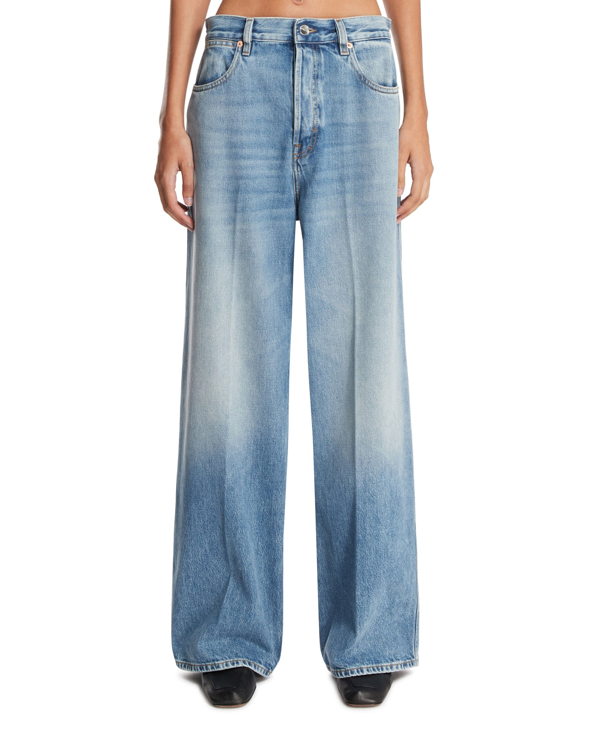 Blue Wide-Leg Jeans - 1