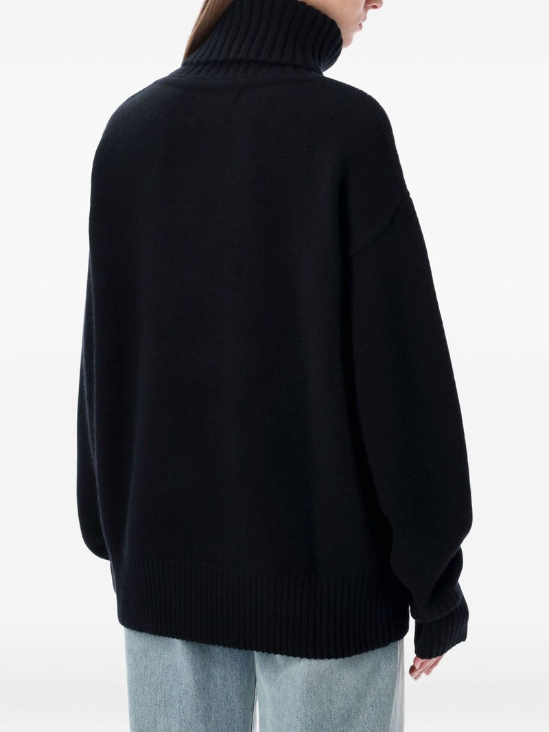 extreme cashmere roll-neck dropped-shoulders sweater outlook