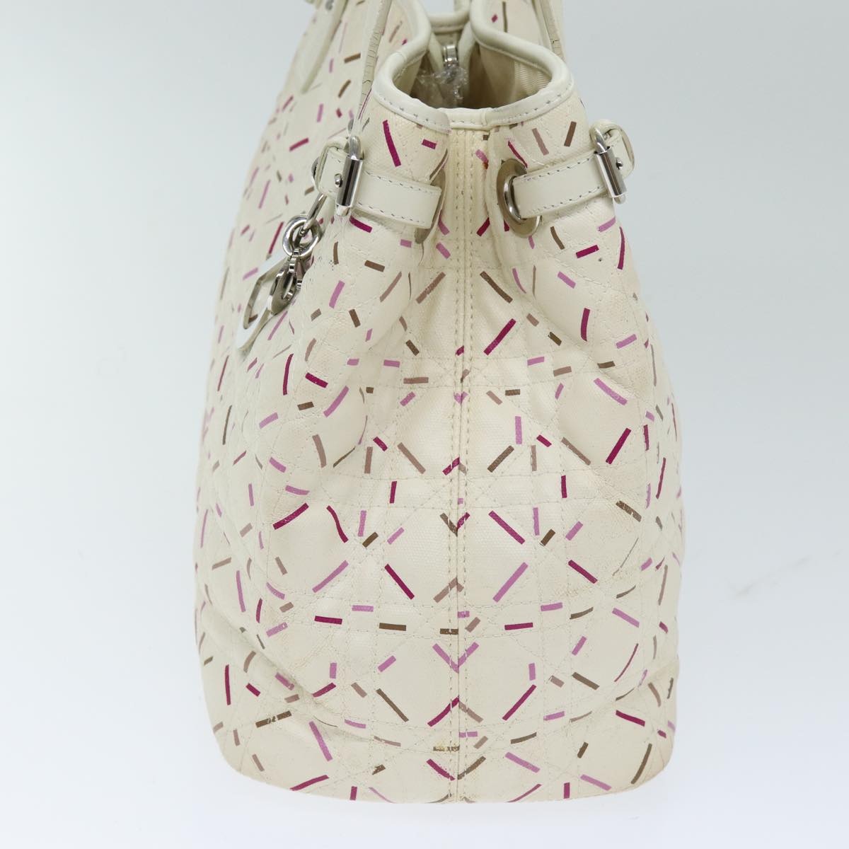 DIOR Lady Dior Canage Tote Bag Coated Canvas White - 4