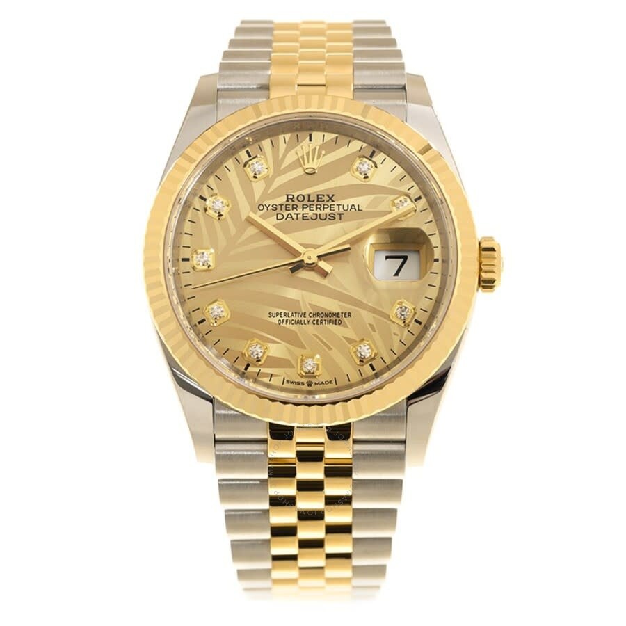 Rolex Datejust 36 Golden Palm-Motif Diamond Dial Automatic Men's Steel and 18KT Yellow Gold Jubilee  - 3