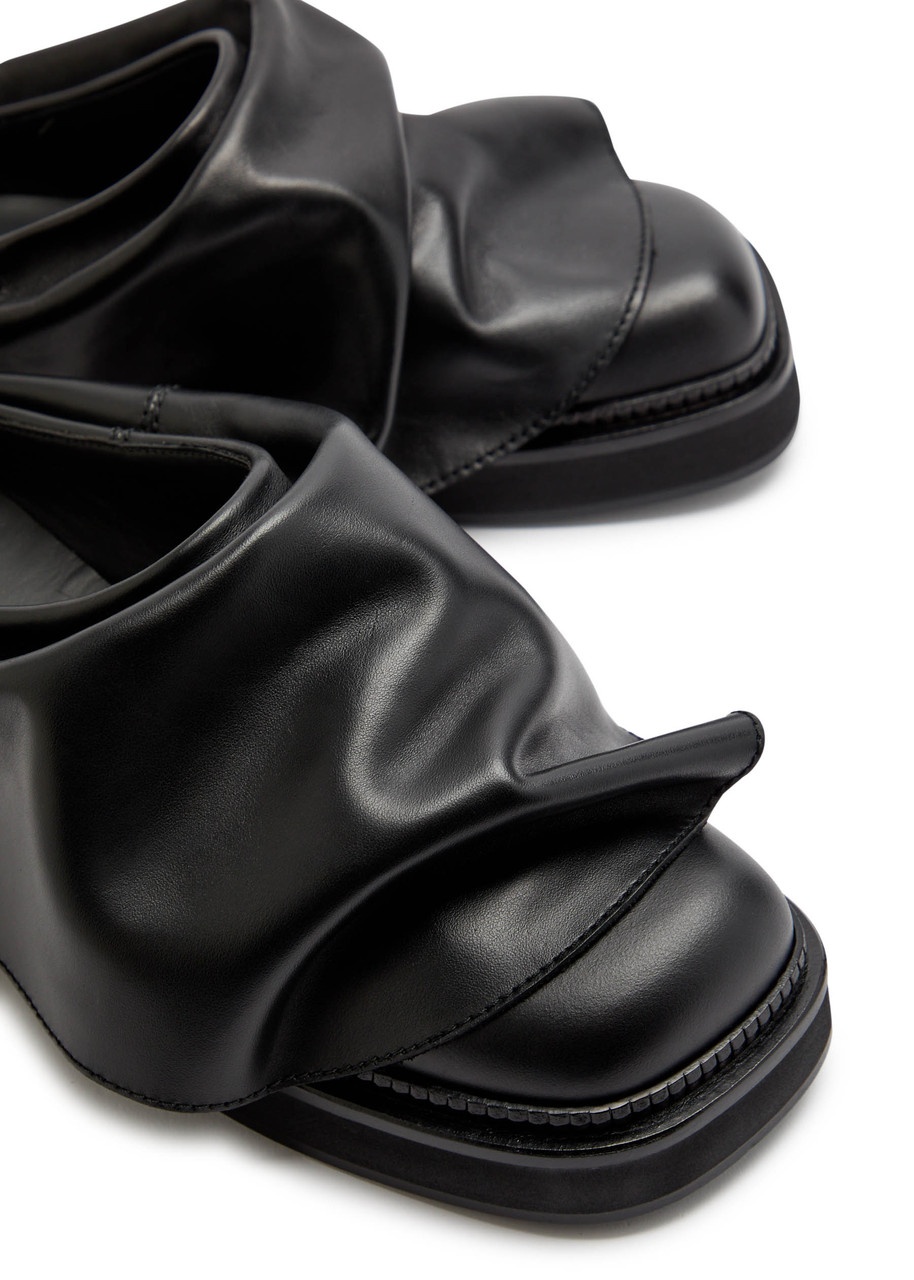 The Attico Mini Robin Gathered Leather Mules - 3