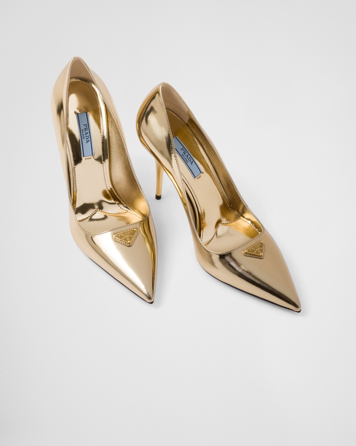 Metallic leather pumps - 4