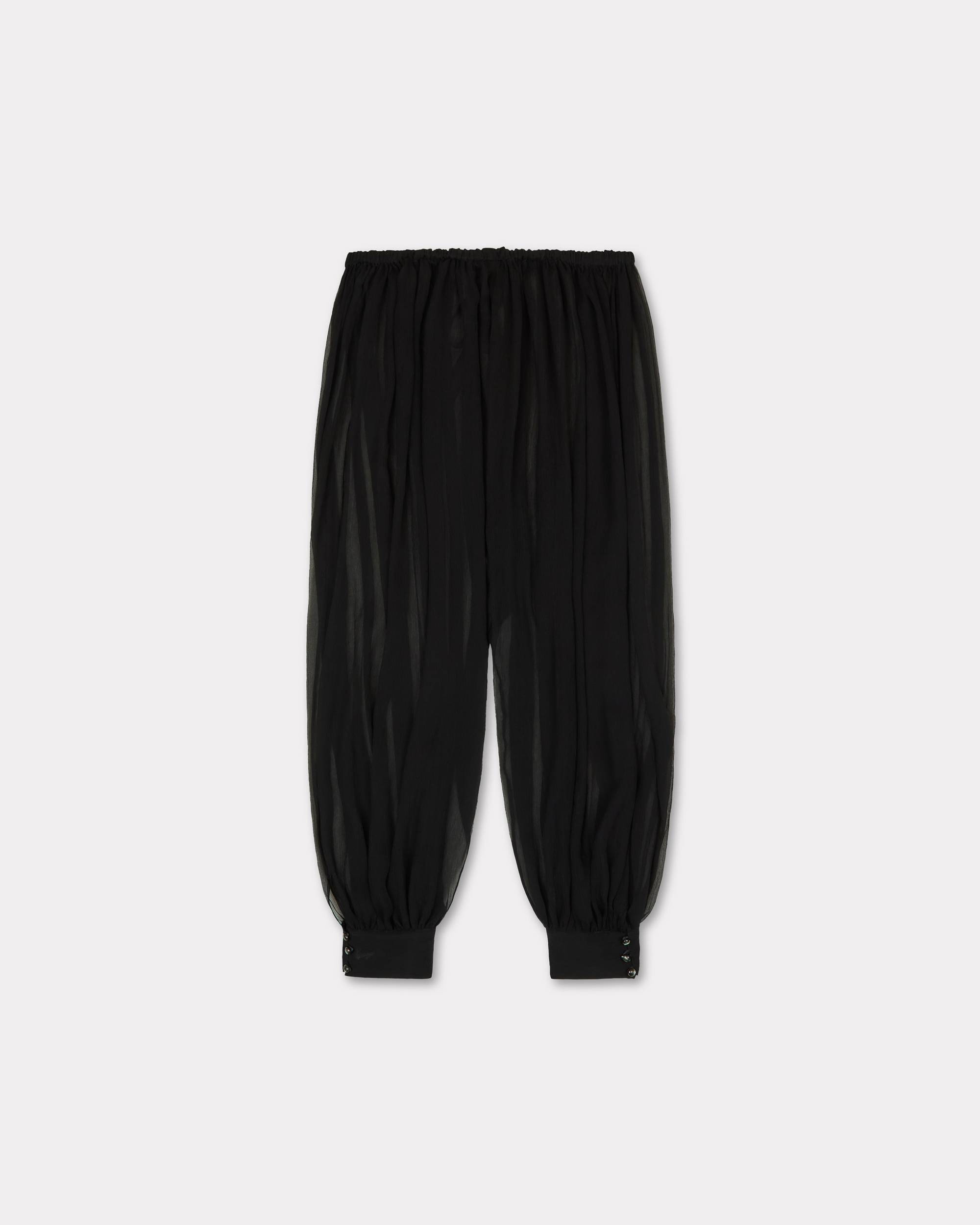 Balloon pants in transparent silk veil - 2