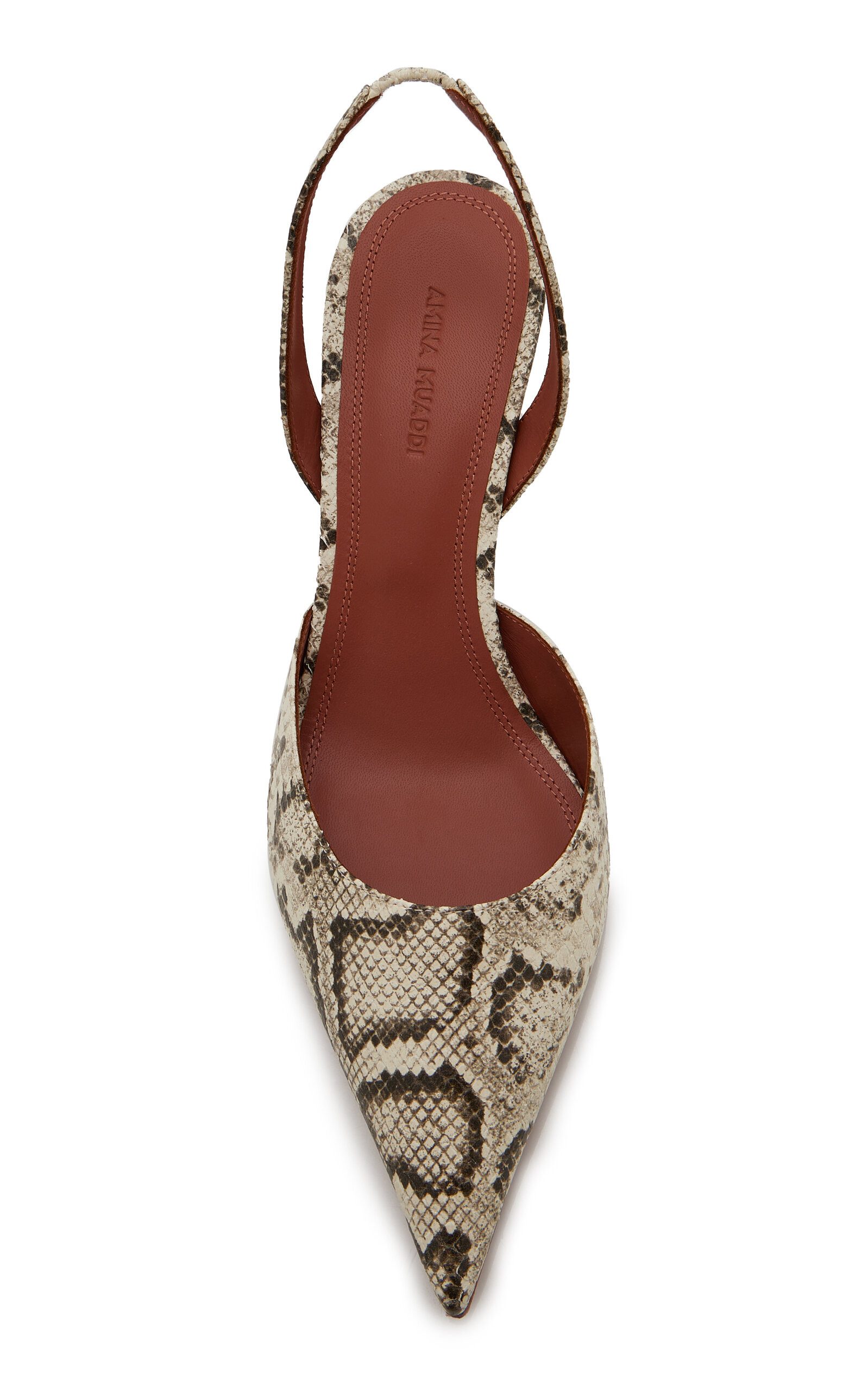 Sofia Snake-Effect Leather Slingback Pumps animal - 3