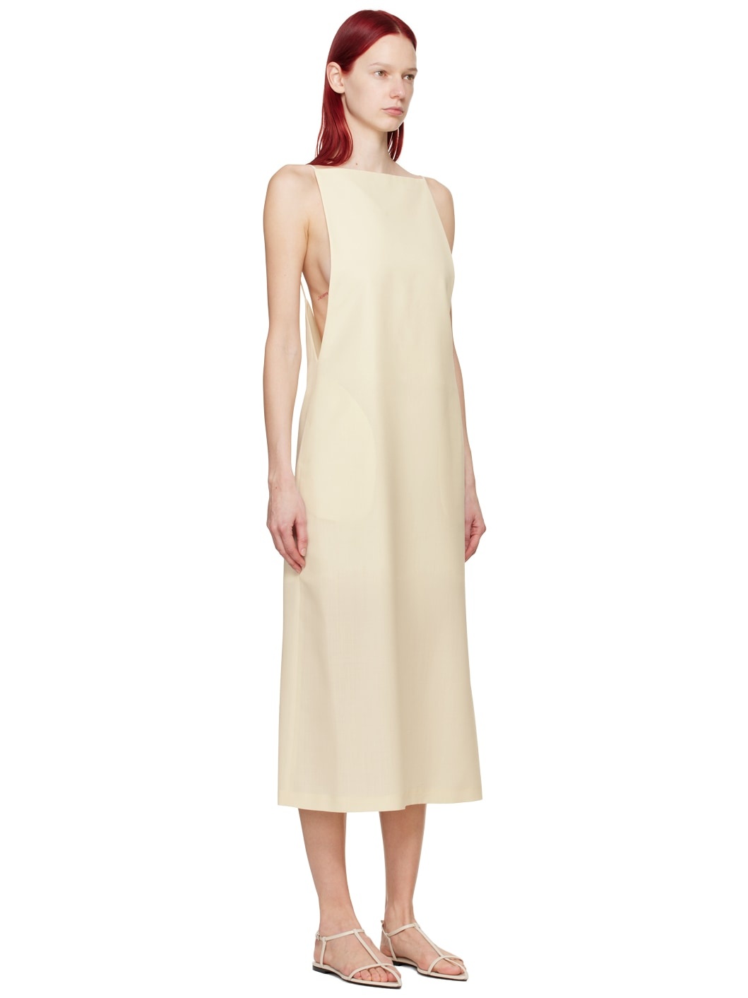 Off-White Low Back Maxi Dress - 2