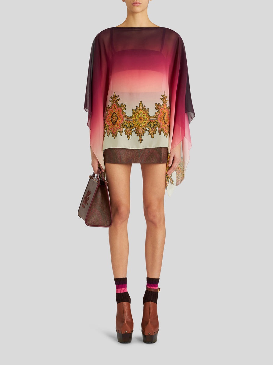 TOP WITH COLOUR SHADING AND PAISLEY PATTERNS - 4