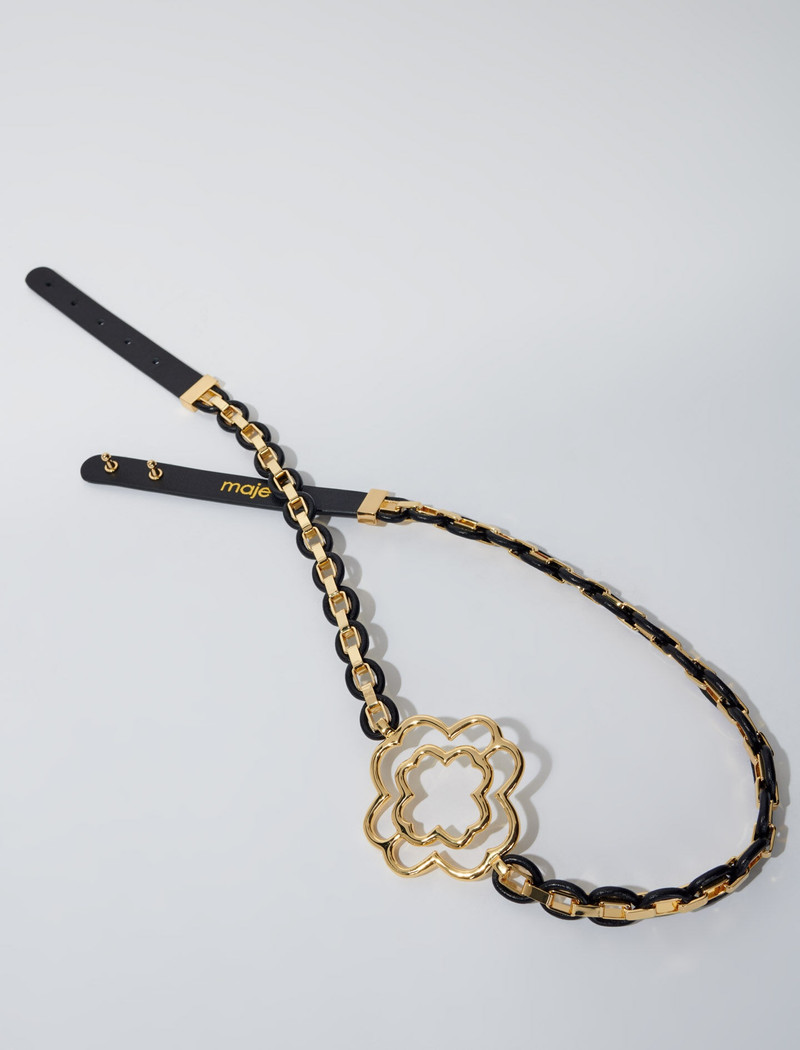 maje Clover fine mix chain belt outlook