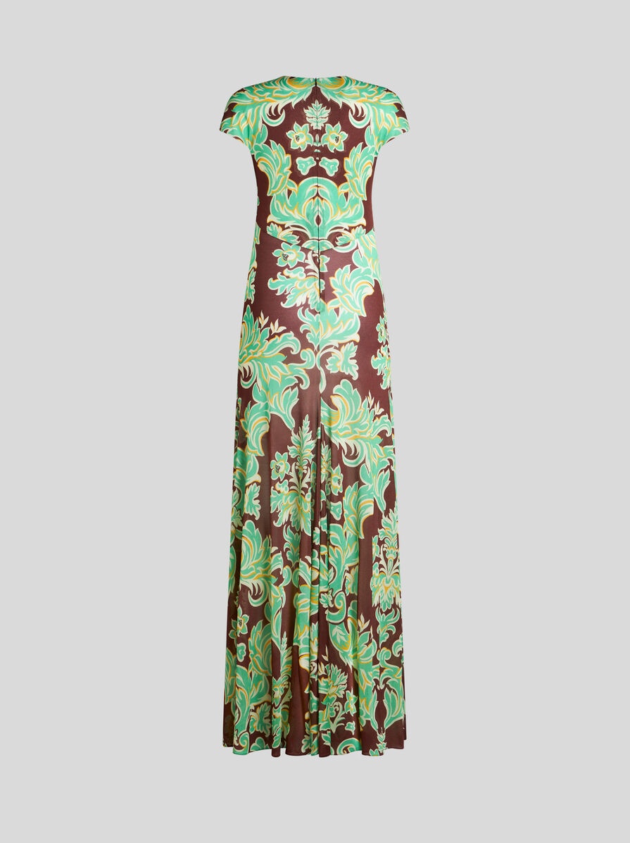 ワンピース ETRO FW25 Printed viscose dress (WRHA043399SP4G5 X0865) Etro - Abito Zodiac Floral Print Halter Gown | Mitchell Stores