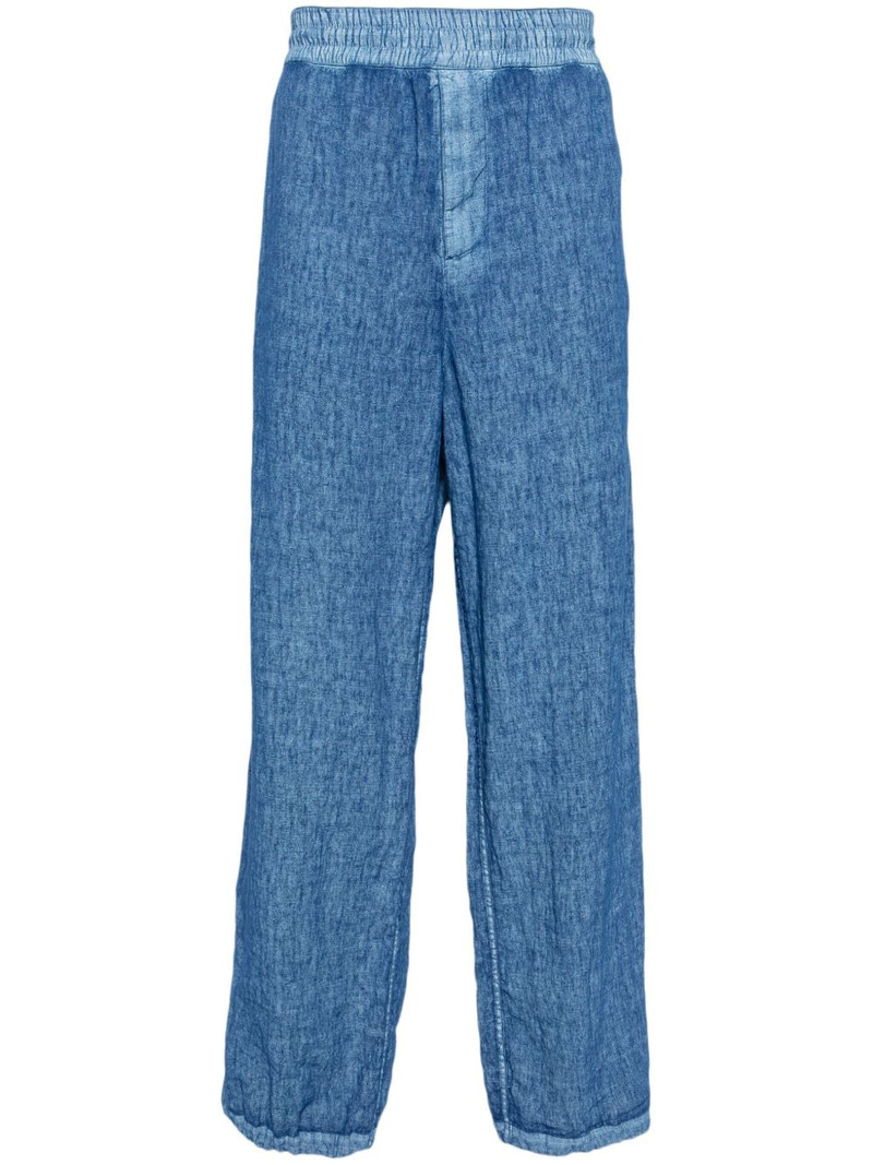 straight-leg linen trousers 1