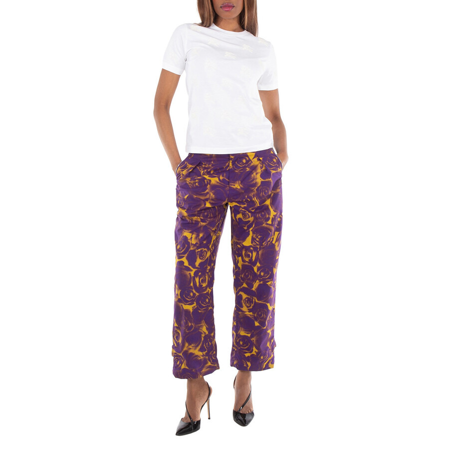 Burberry Floral Print Trousers - 6