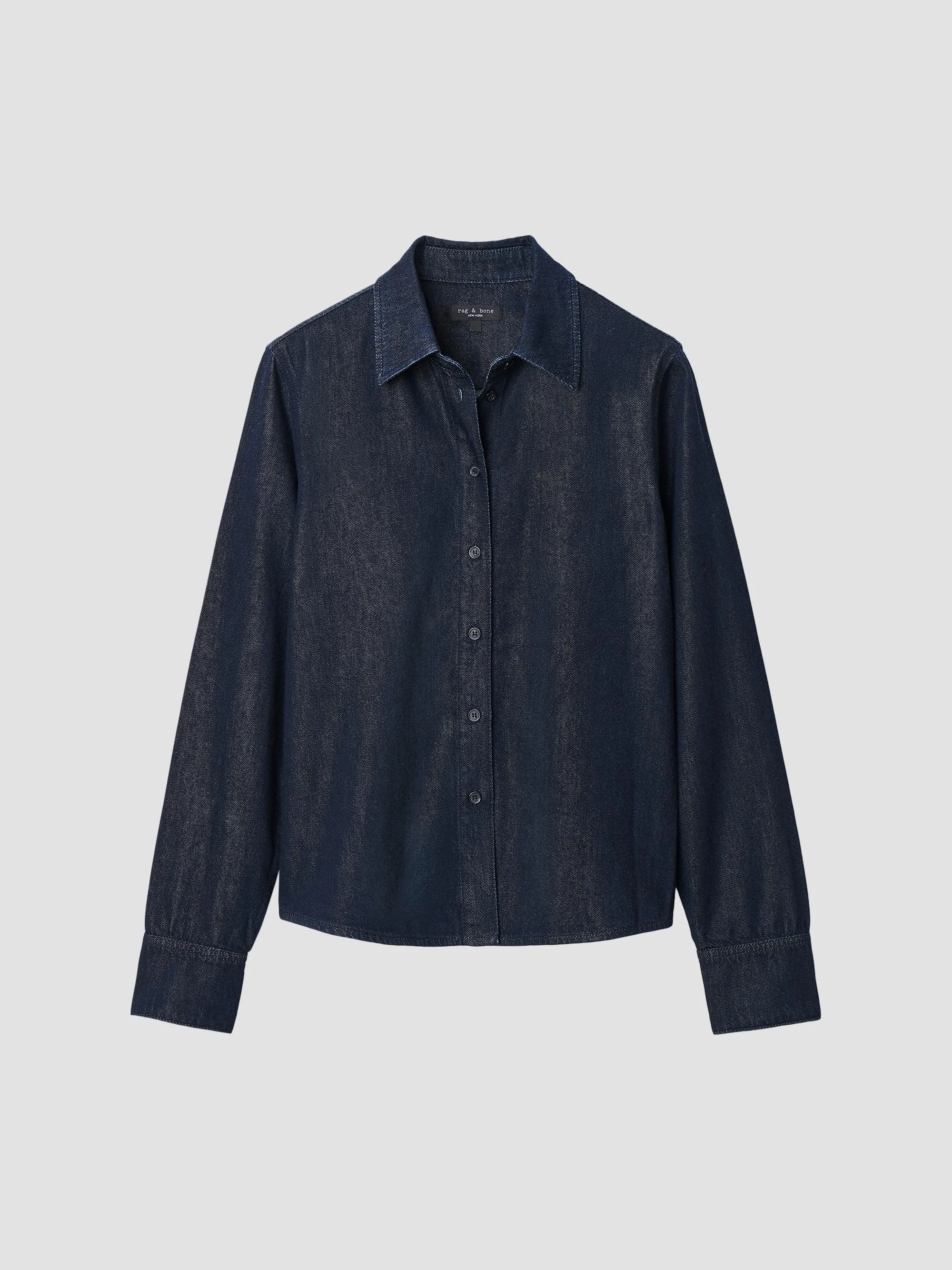 Women's Dayton Denim Button-Front Shirt - Dark Rinse - 1