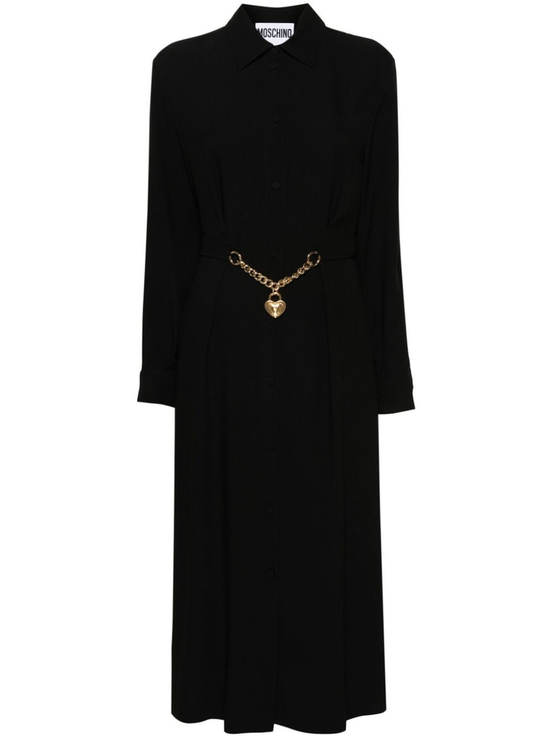 heart-padlock belted shirtdress 1