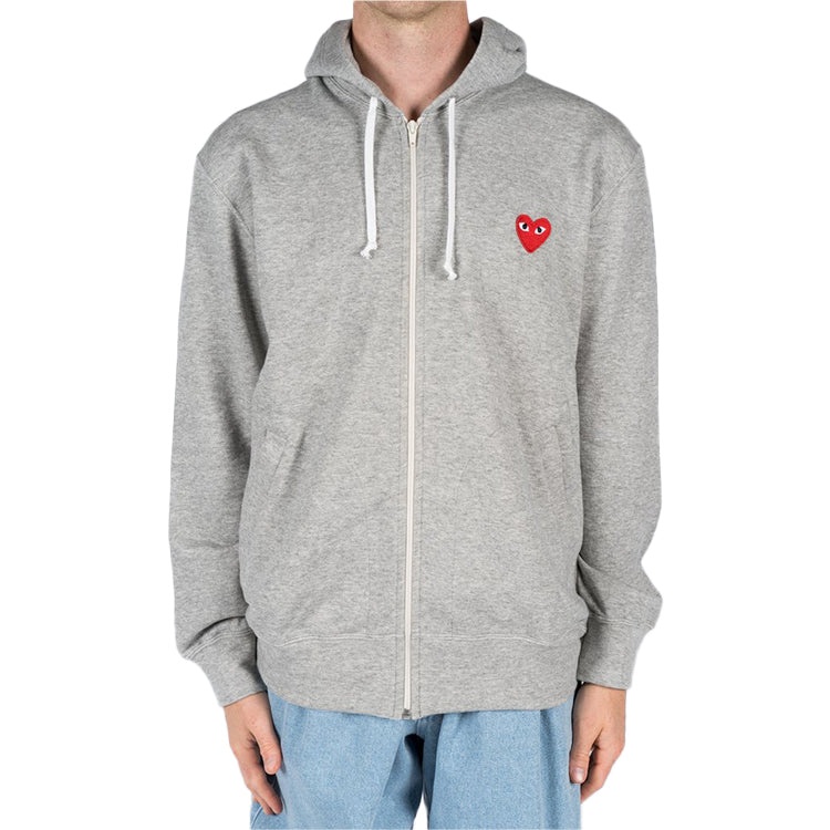 COMME des GARCONS PLAY Multi Heart Zip Up Hoodie 'Grey' AZ-T250-051-1 - 4