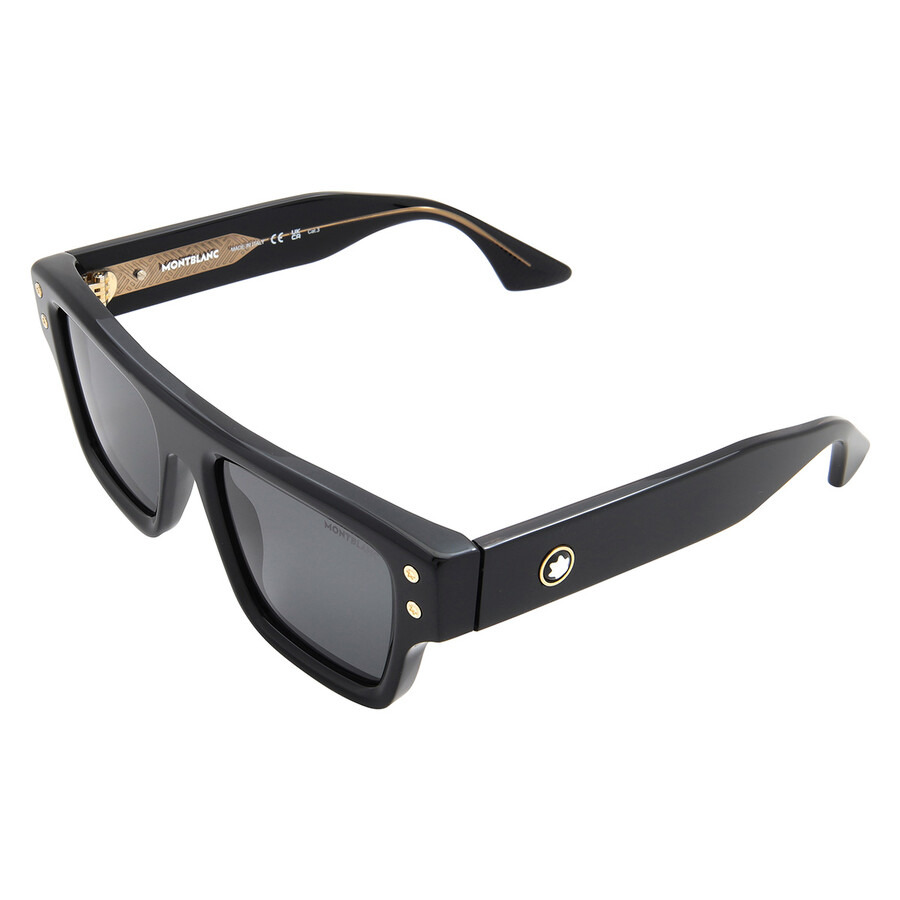 Montblanc Smoke Square Men's Sunglasses MB0253S 001 52 - 4