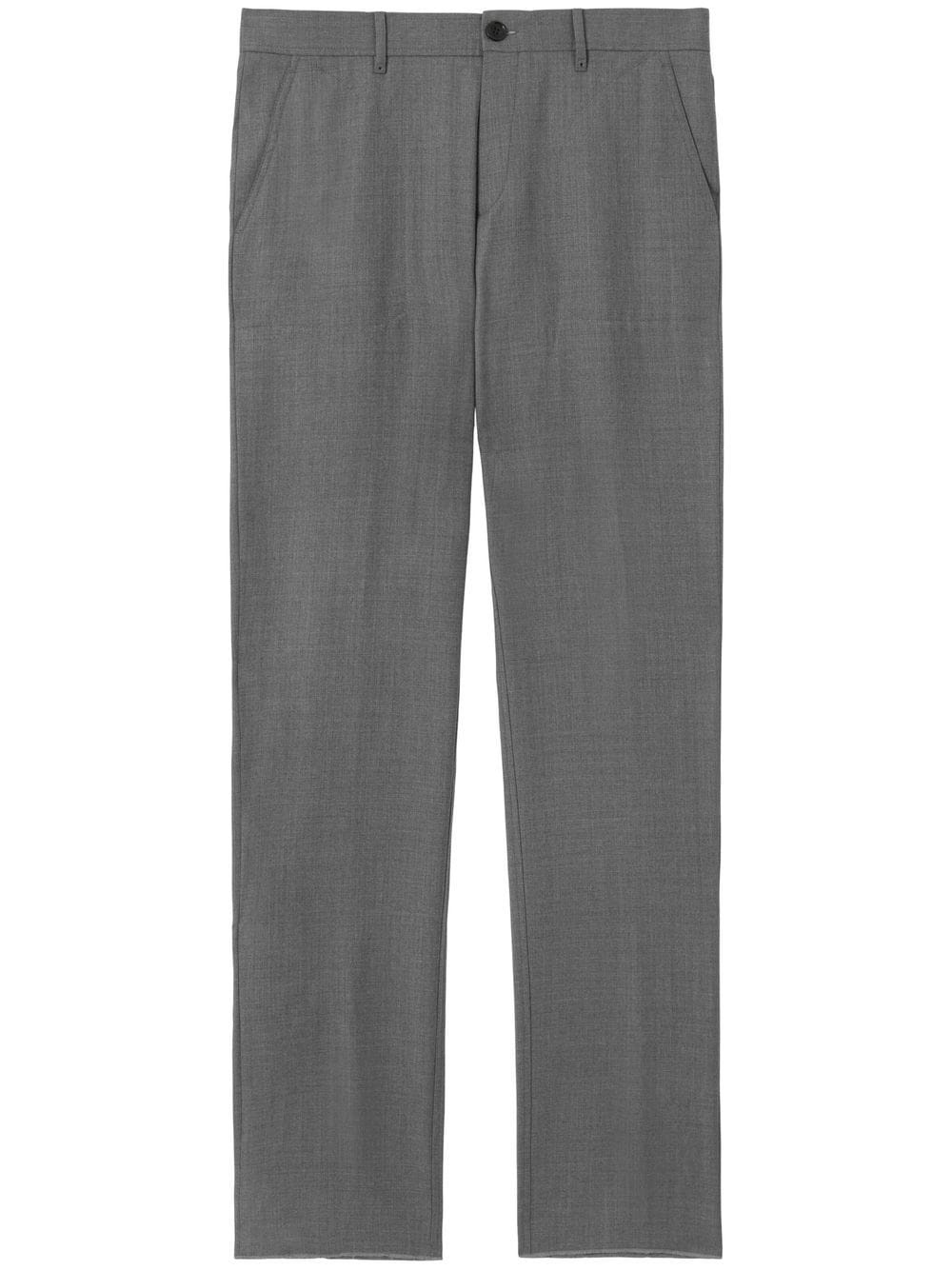 embroidered-monogram tailored trousers - 1