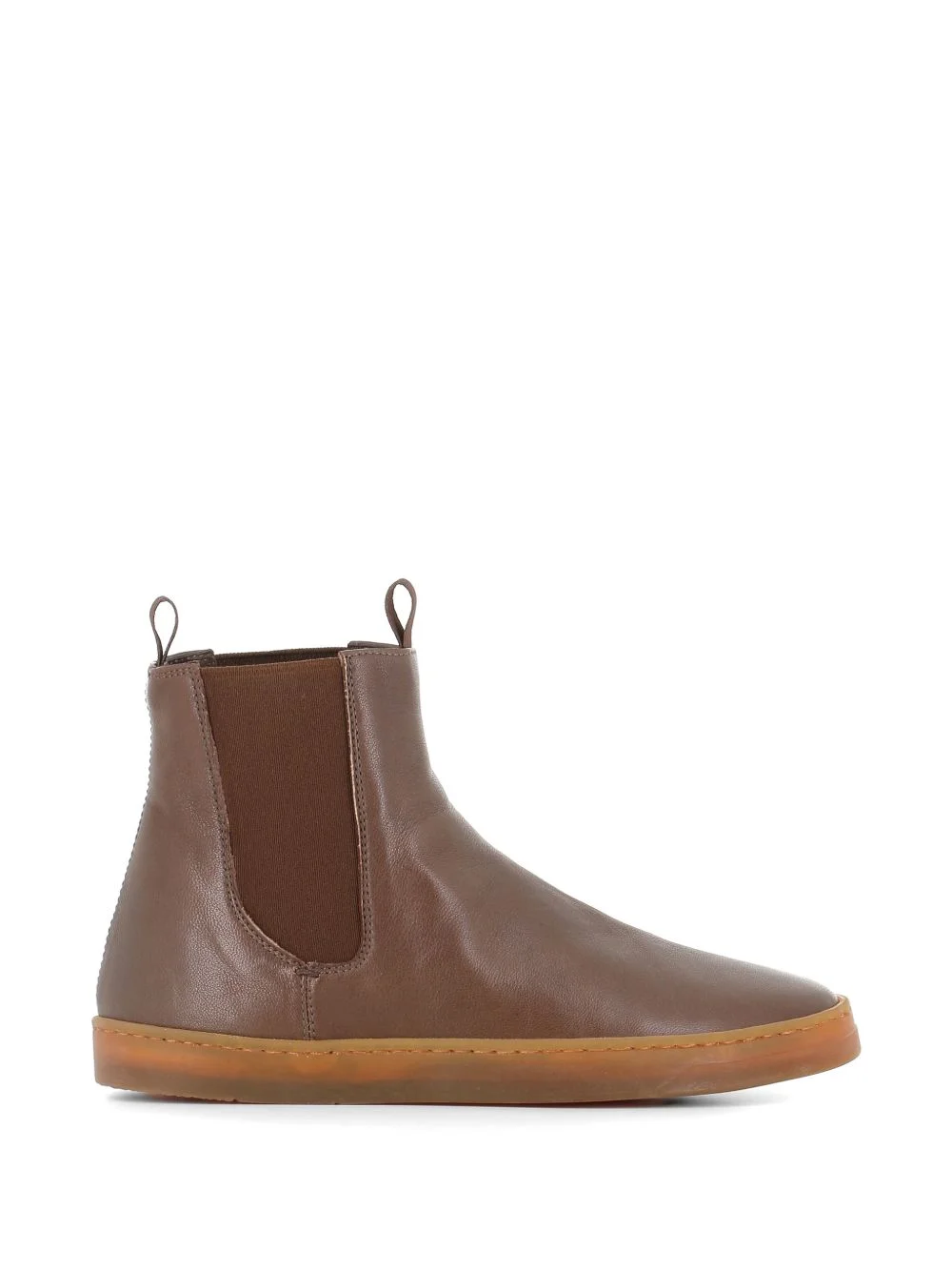 pull-tab leather boots - 1