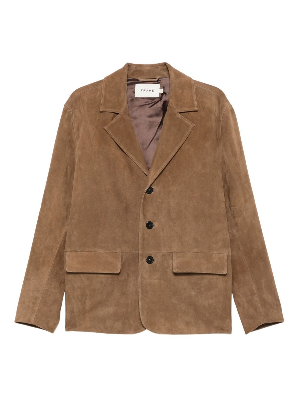 suede three-button jacket - 1