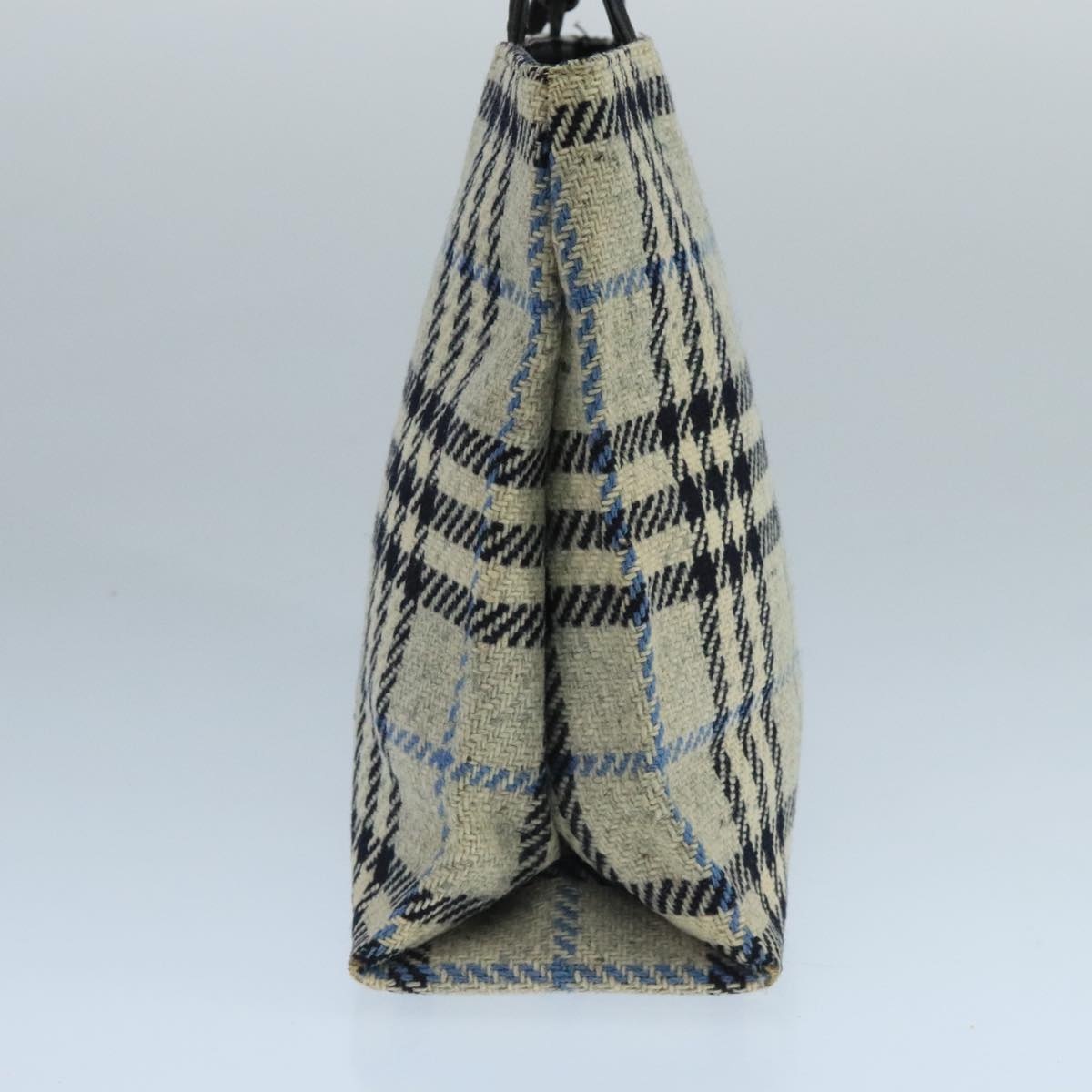 Burberry Nova Check Hand Bag Wool Gray - 4