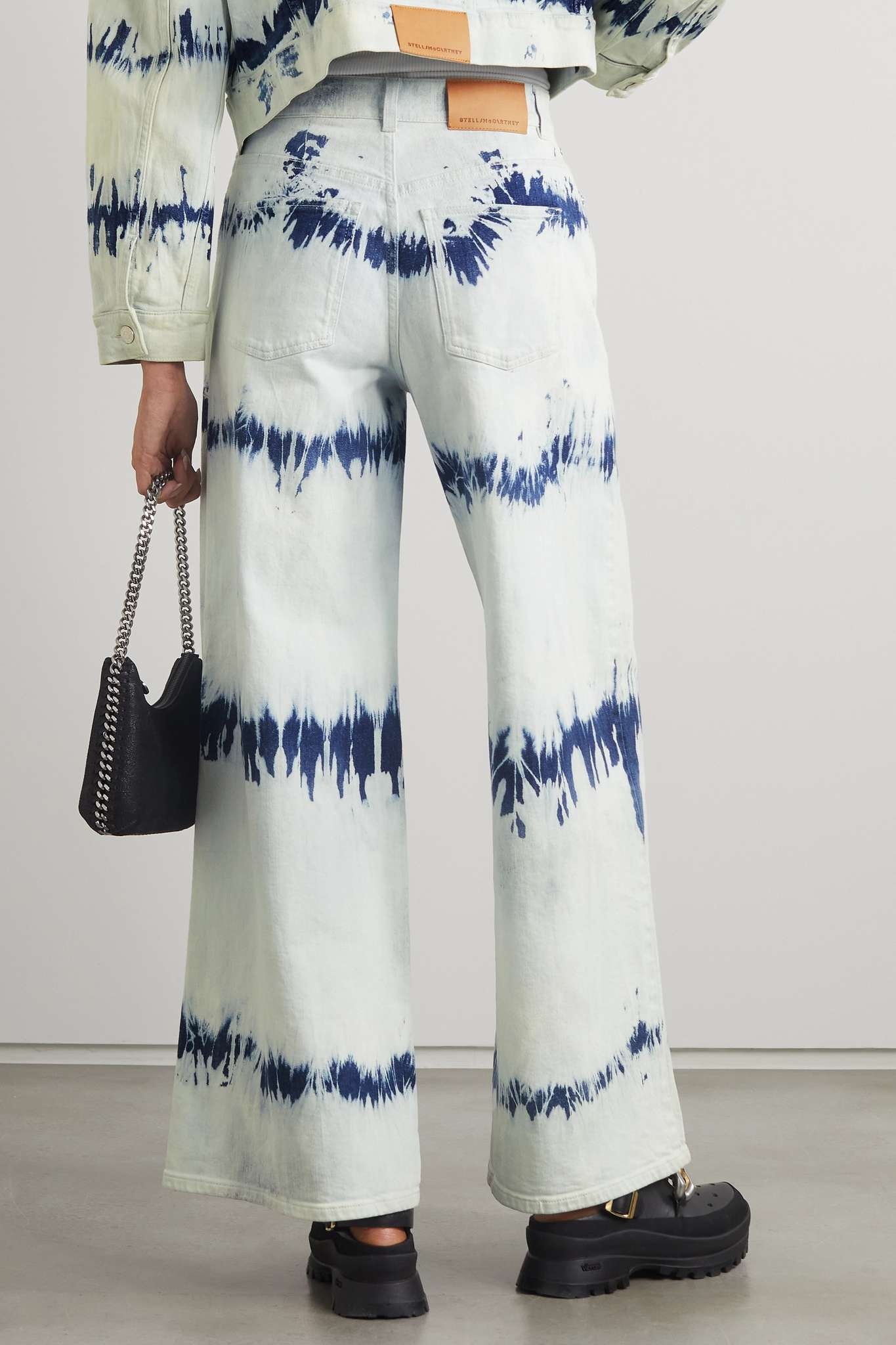 Tie-dyed high-rise wide-leg jeans - 3