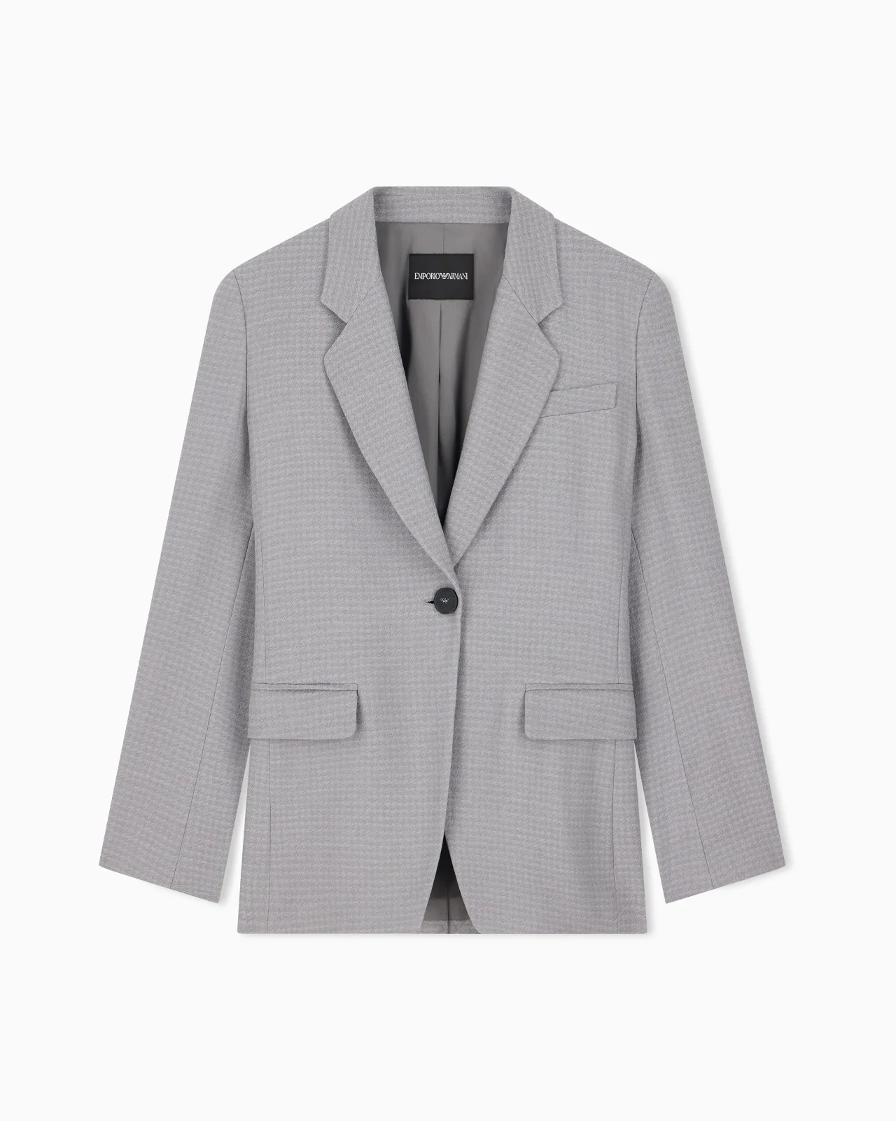 HOUNDSTOOTH BLAZER IN A VISCOSE AND VIRGIN WOOL BLEND - 1