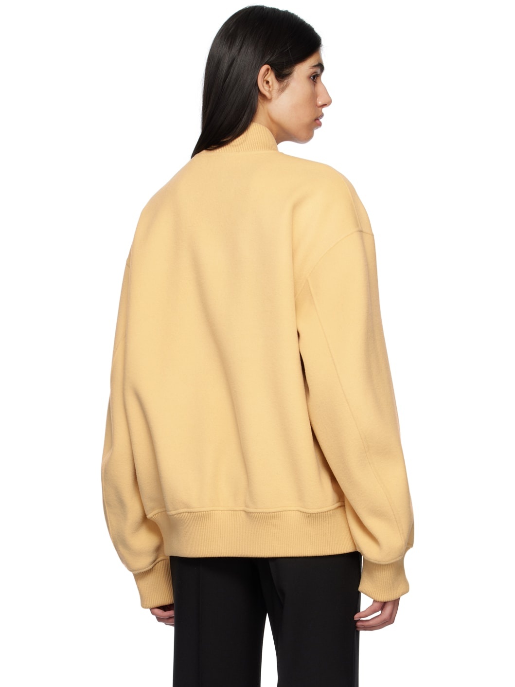 Yellow Double-Faced Bomber Jacket - 3