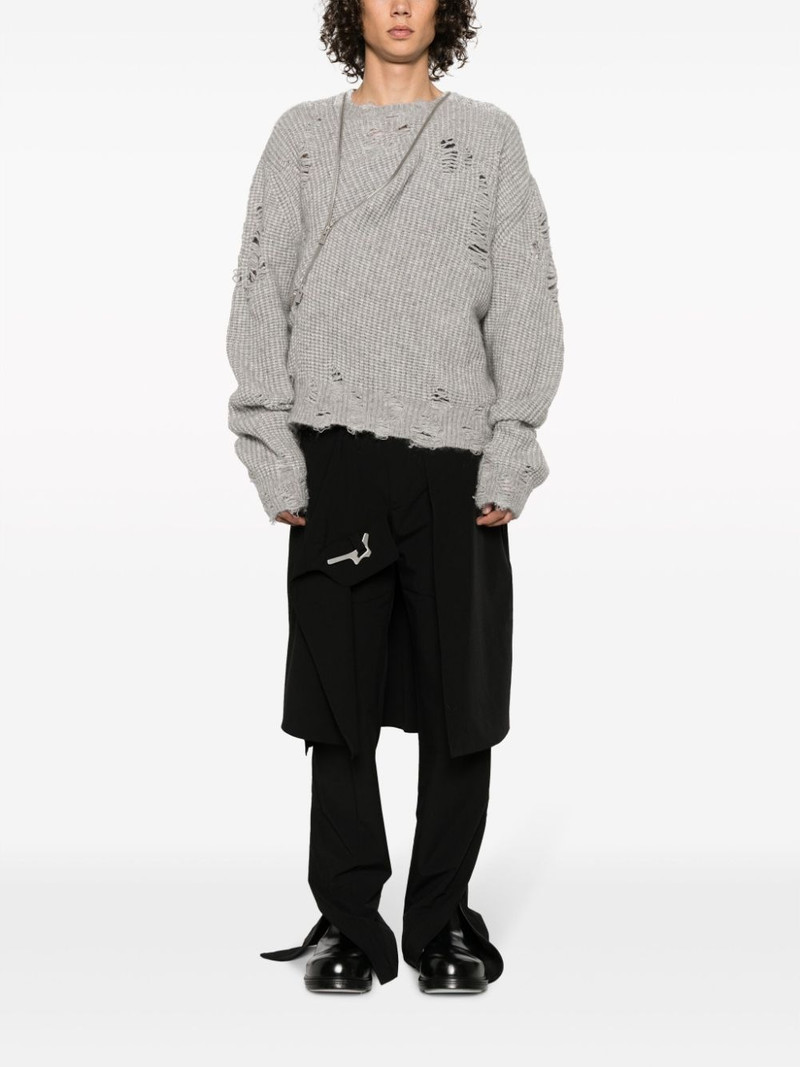 HELIOT EMIL™ decorative zip-detail distressed jumper outlook
