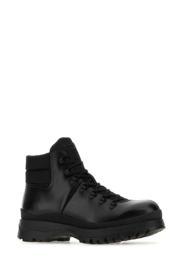 Prada Men Re-Nylon And Leather Brixxen Ankle Boots - 3
