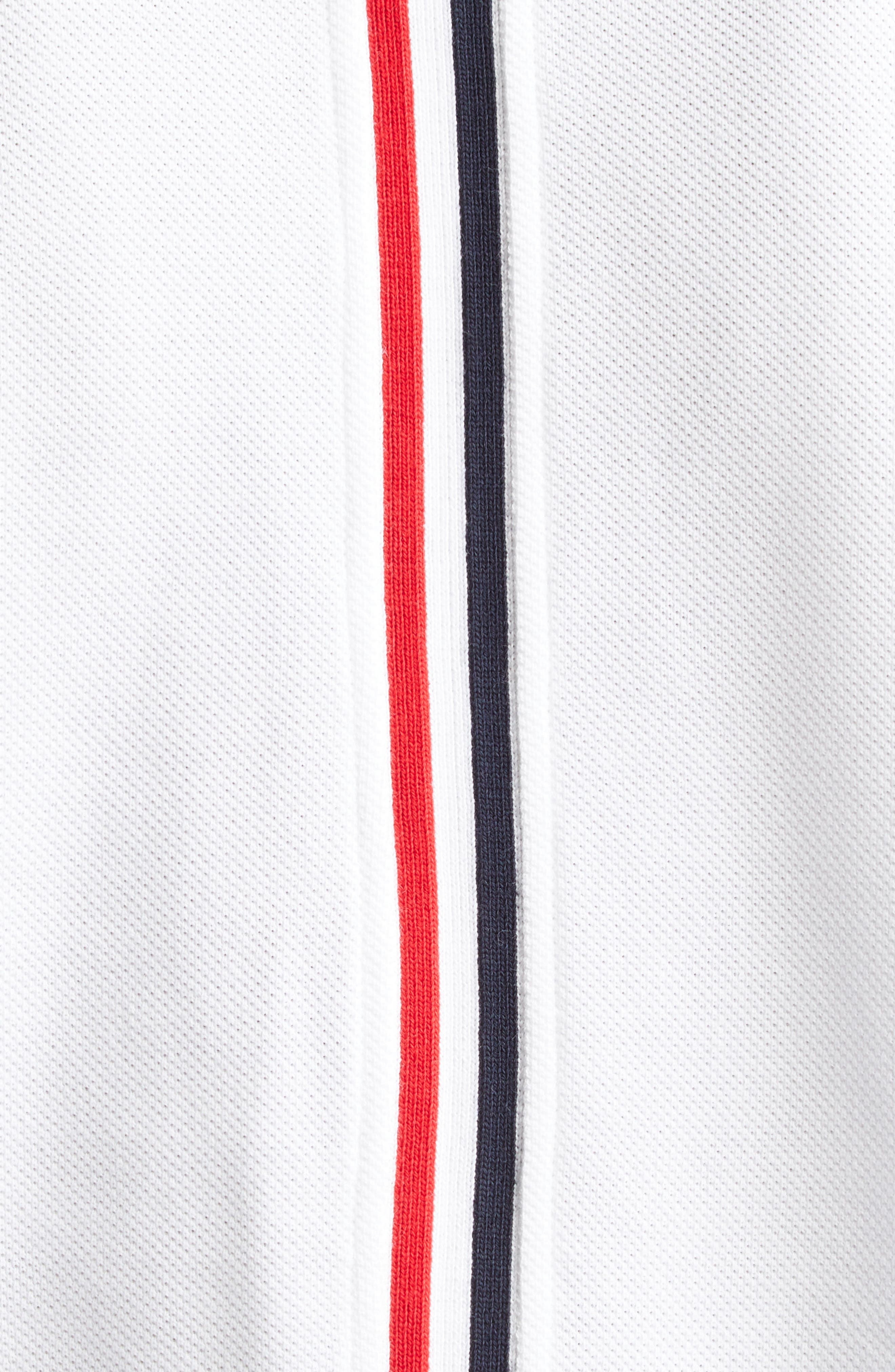 Thom Browne Stripe Piqué Polo in White at Nordstrom - 7