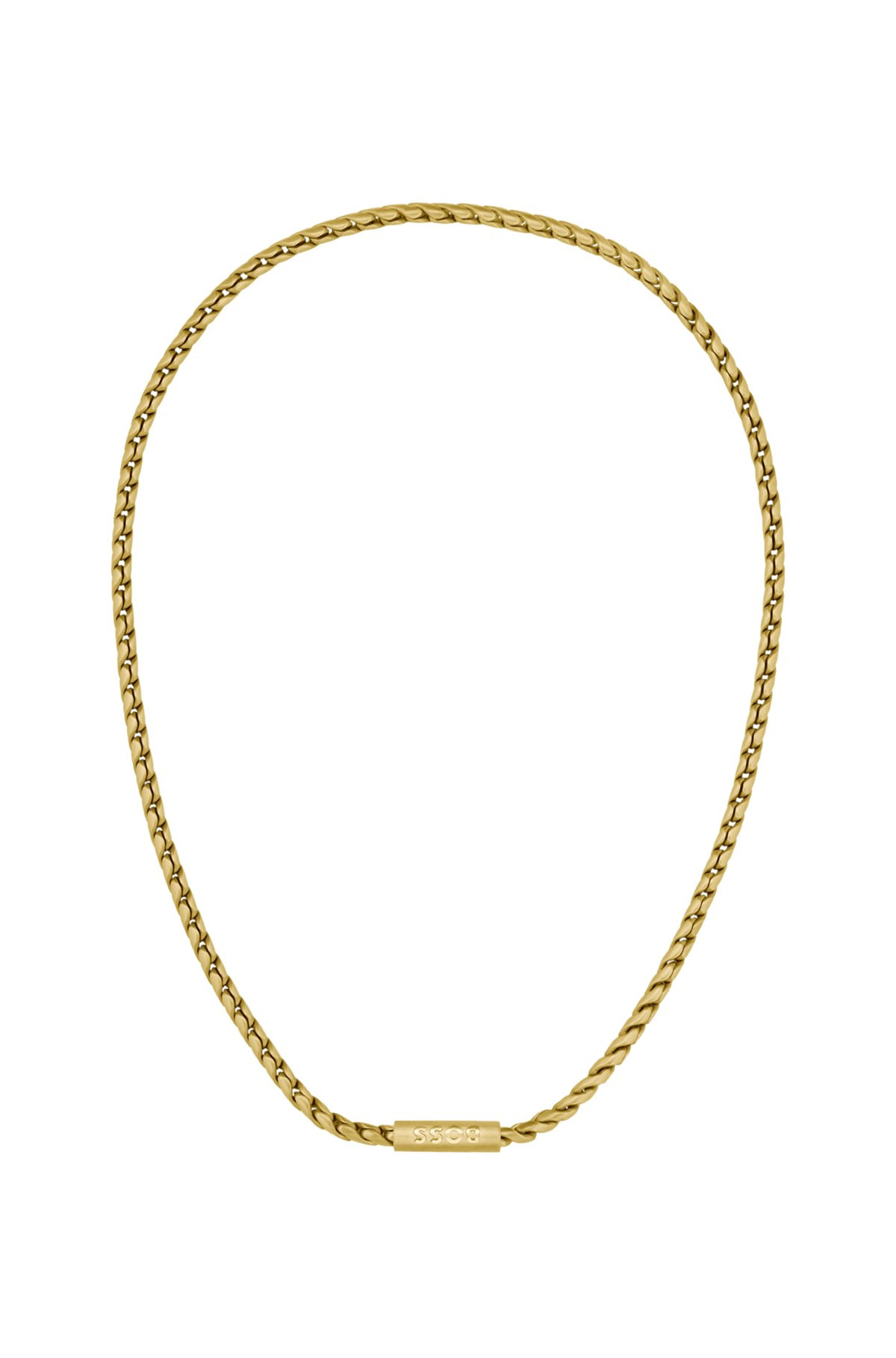 GOLD-TONE NECKLACE WITH BRAIDED CHAIN - 2