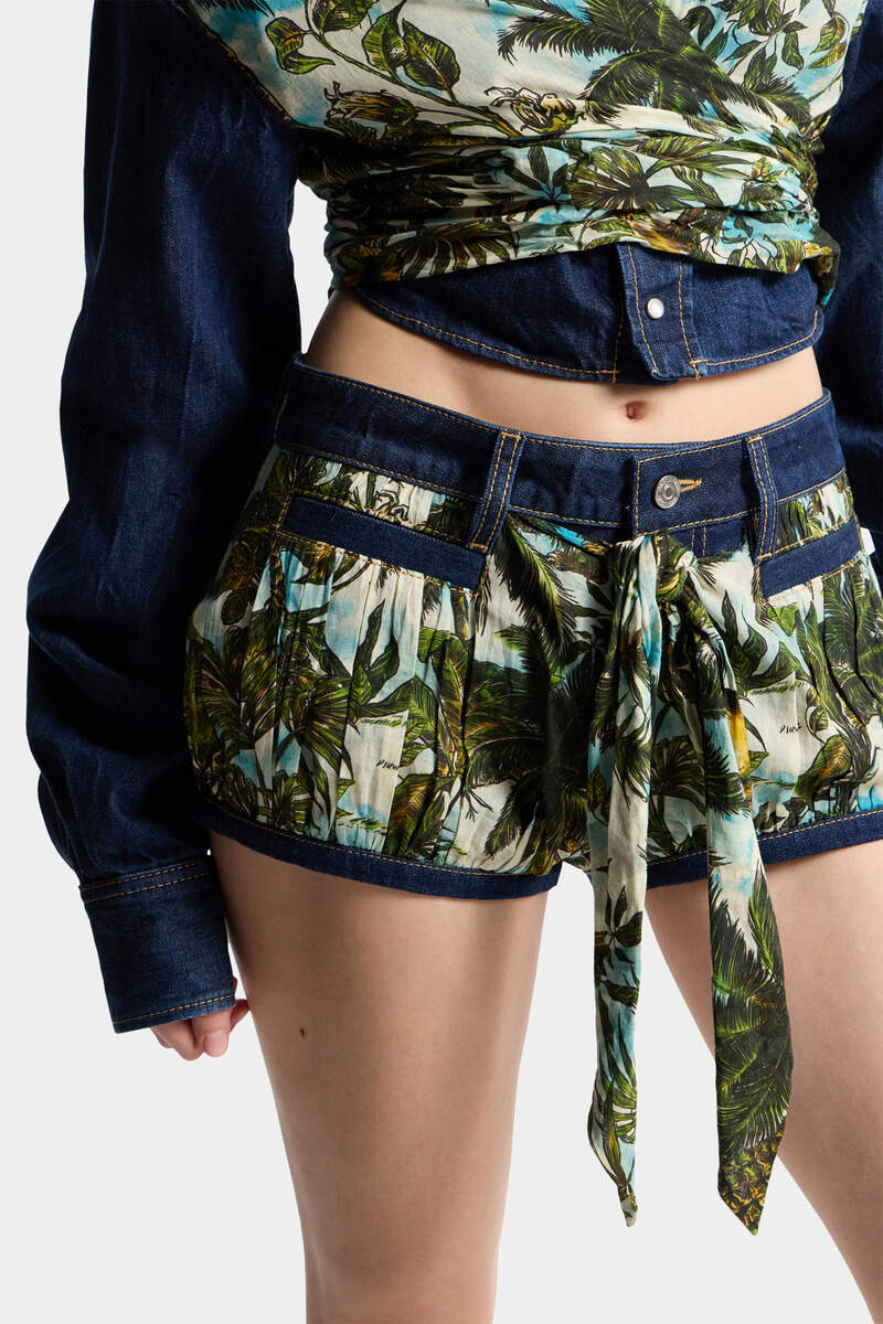 MONKEY BUSINESS DENIM MIX BALLOON HOT PANTS 5
