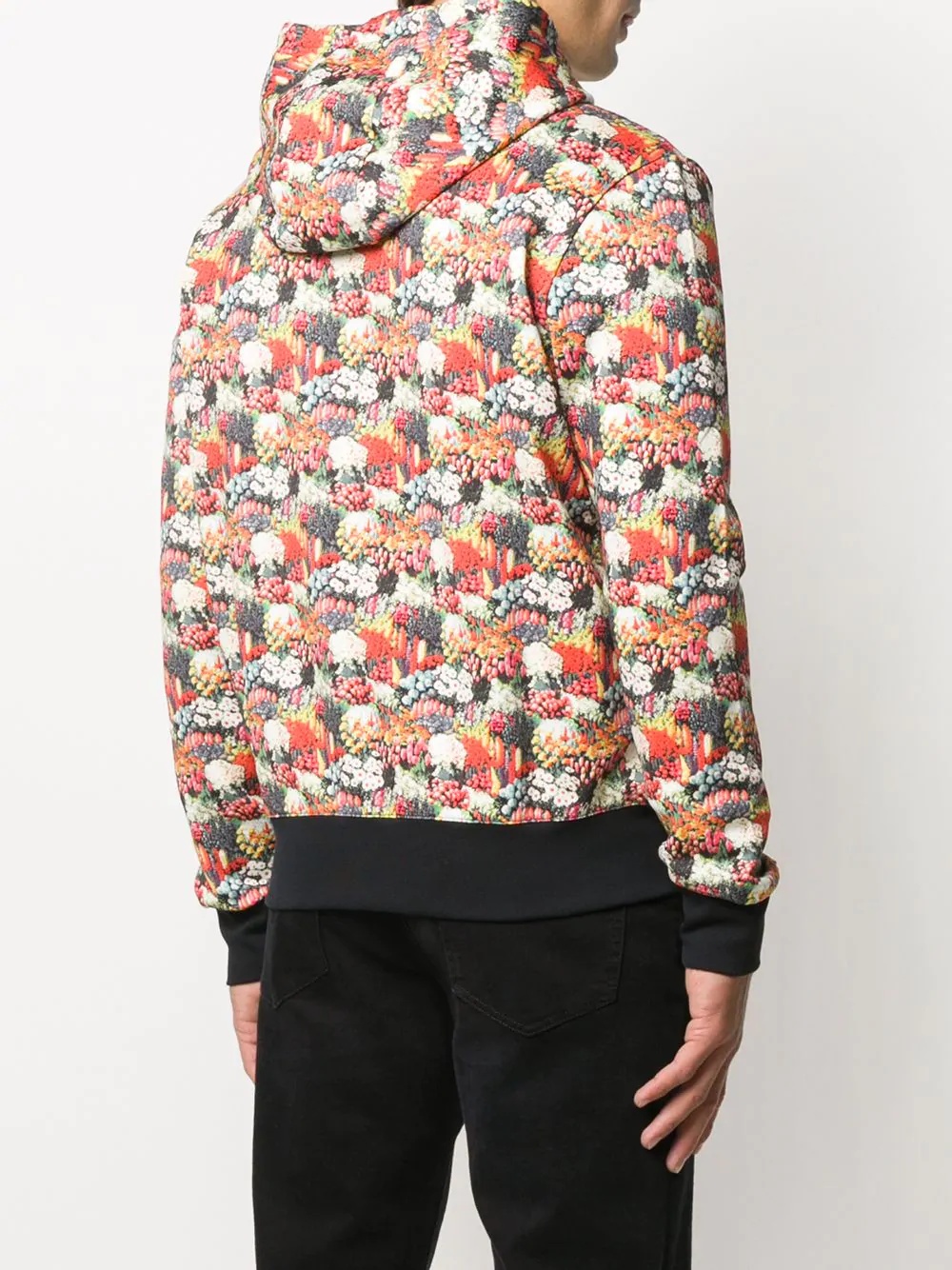 floral print zip cardigan - 4