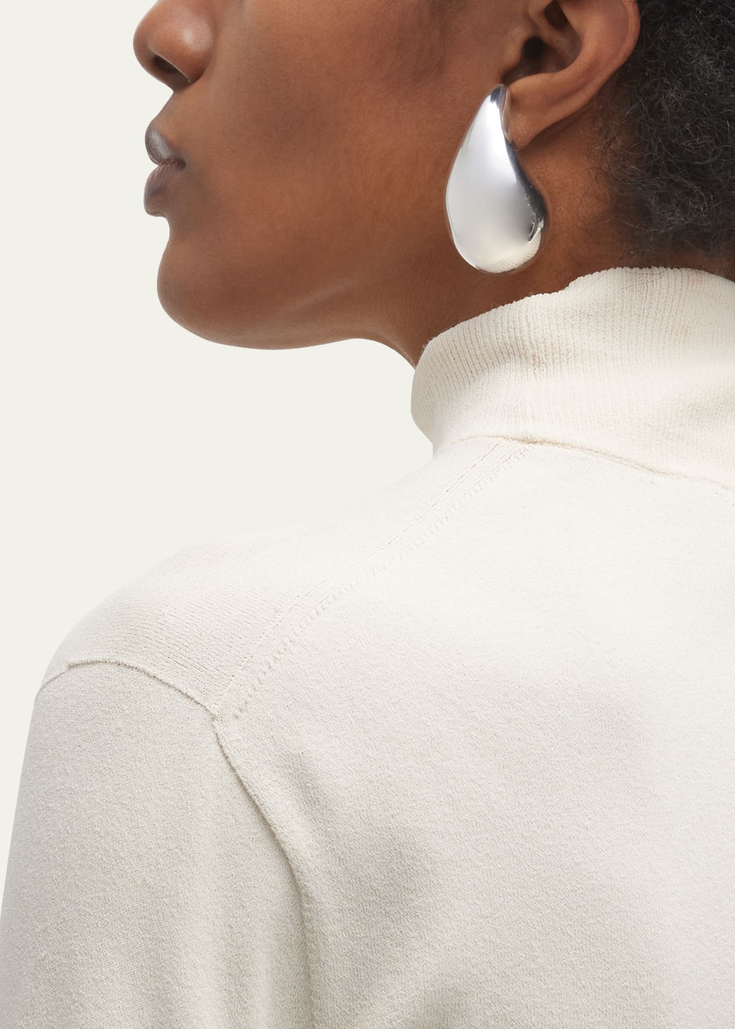 Polished Drop Earrings, Silver - 5