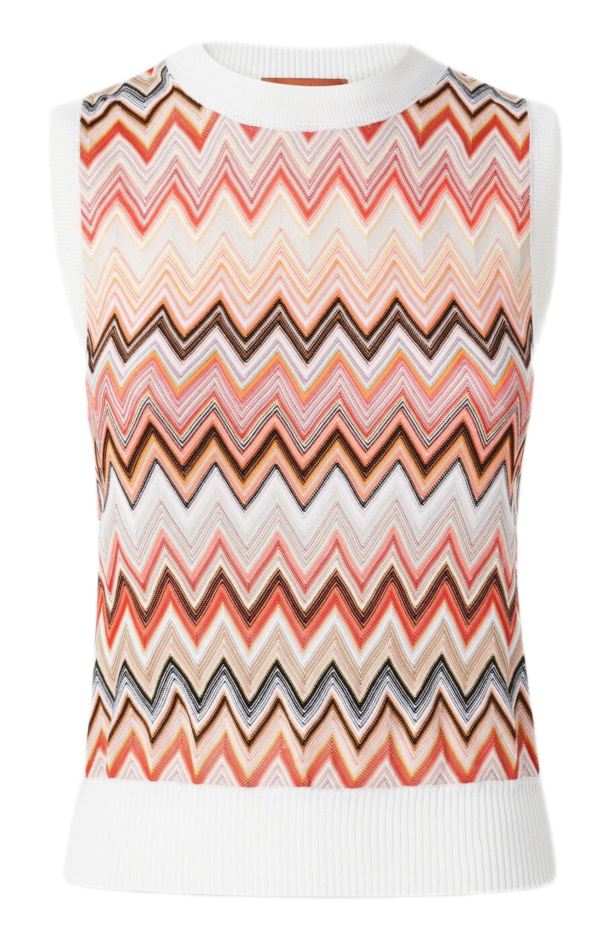 Missoni Viscose-blend Crewneck Vest With Chevron Insert in Multicoloured at Nordstrom - 6