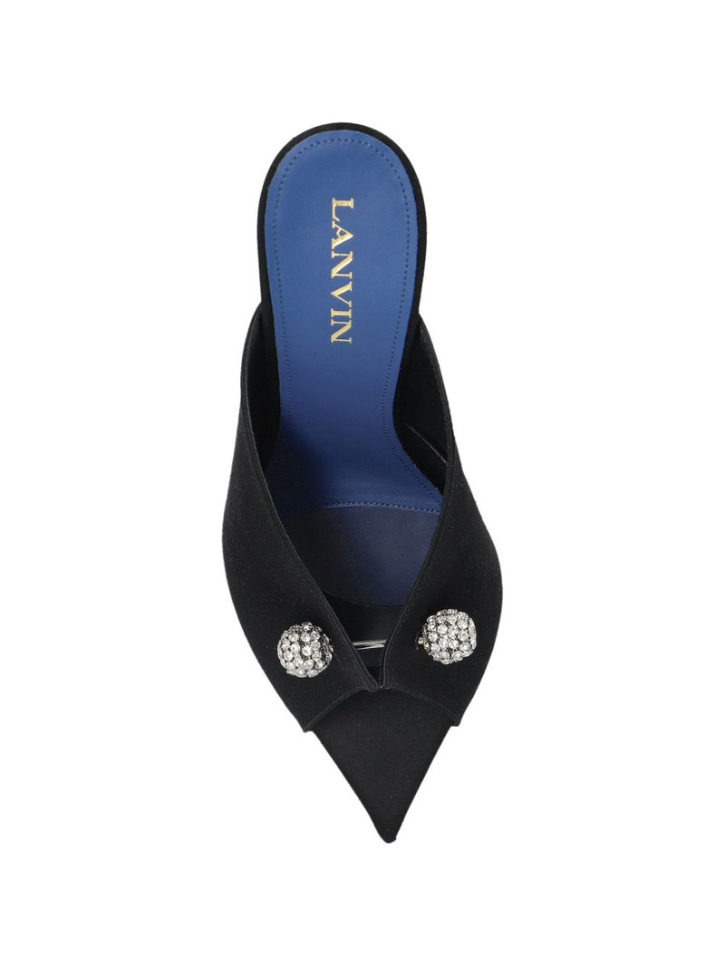 crystal-embellished satin mules 4