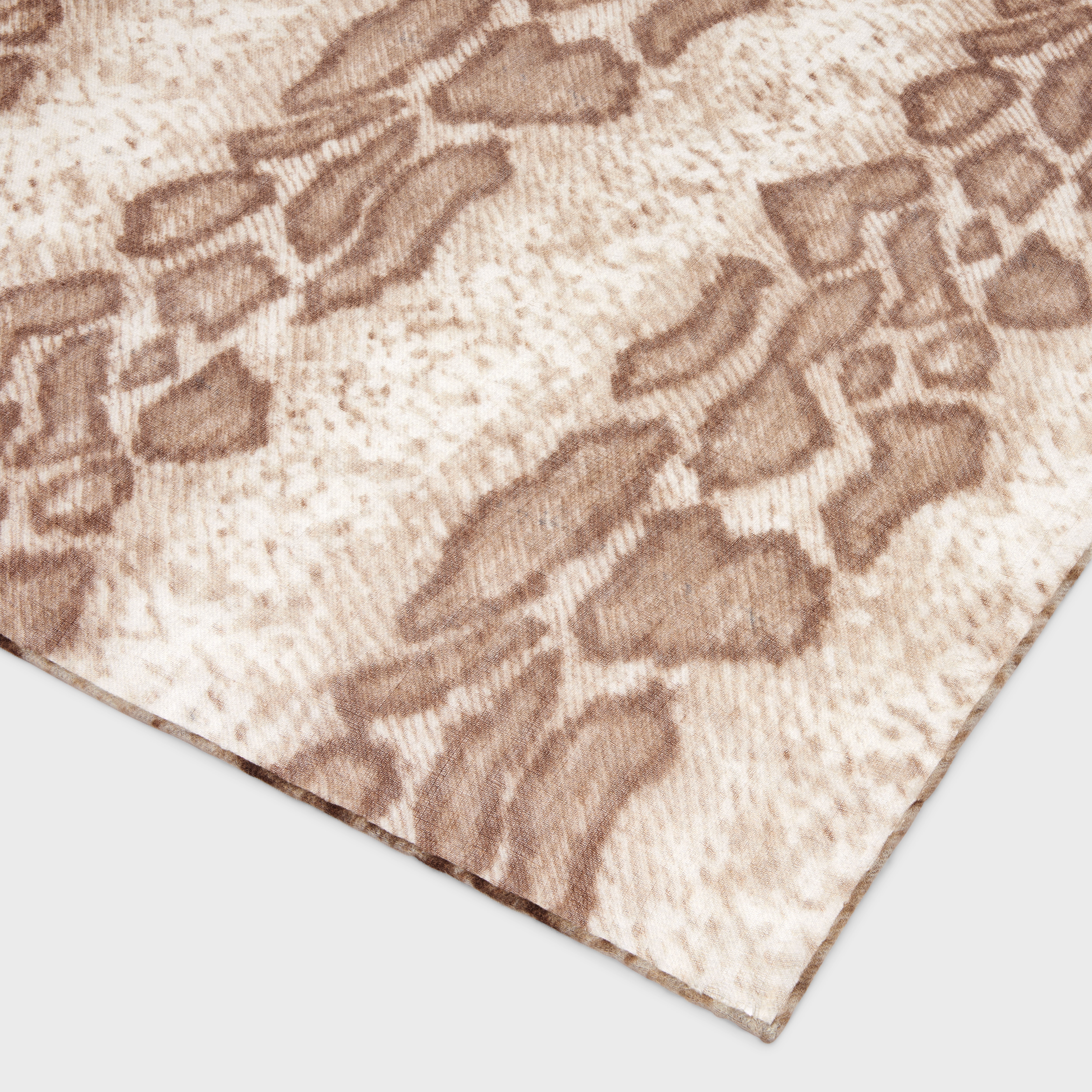stole in snake-print cashmere muslin - 2