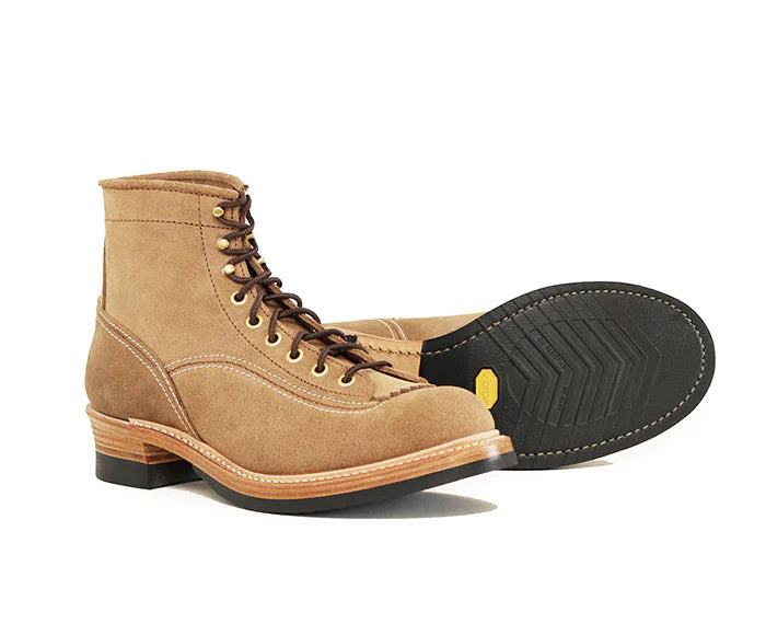 LK-004 Donkey Puncher Boots Horween CXL Natural Roughout - 3