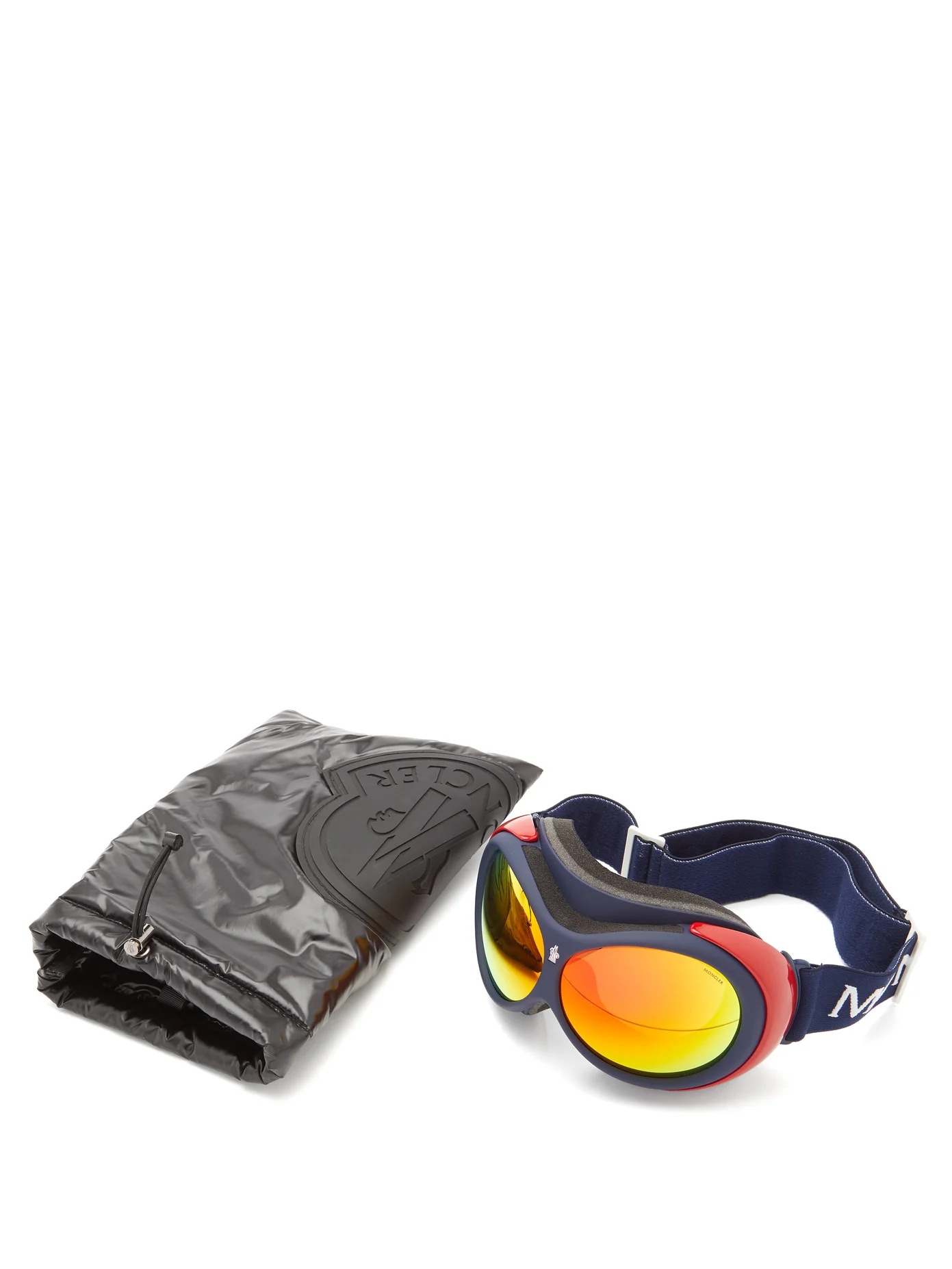 Logo-jacquard strap ski goggles - 5