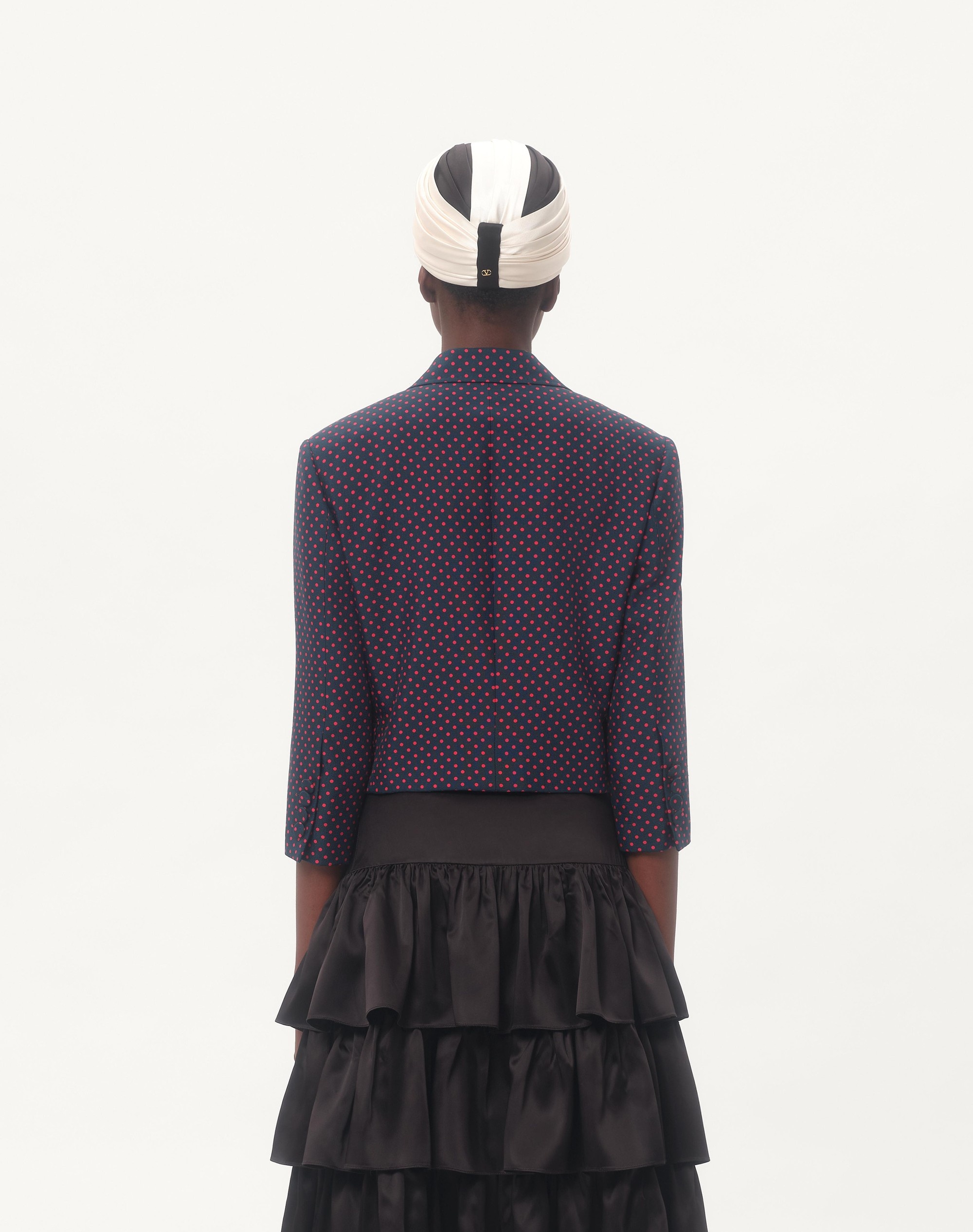 SHANTUNG JACKET WITH PLUSDEPOIS PRINT WITH BOW - 8