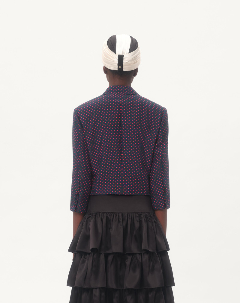 SHANTUNG JACKET WITH PLUSDEPOIS PRINT WITH BOW 8