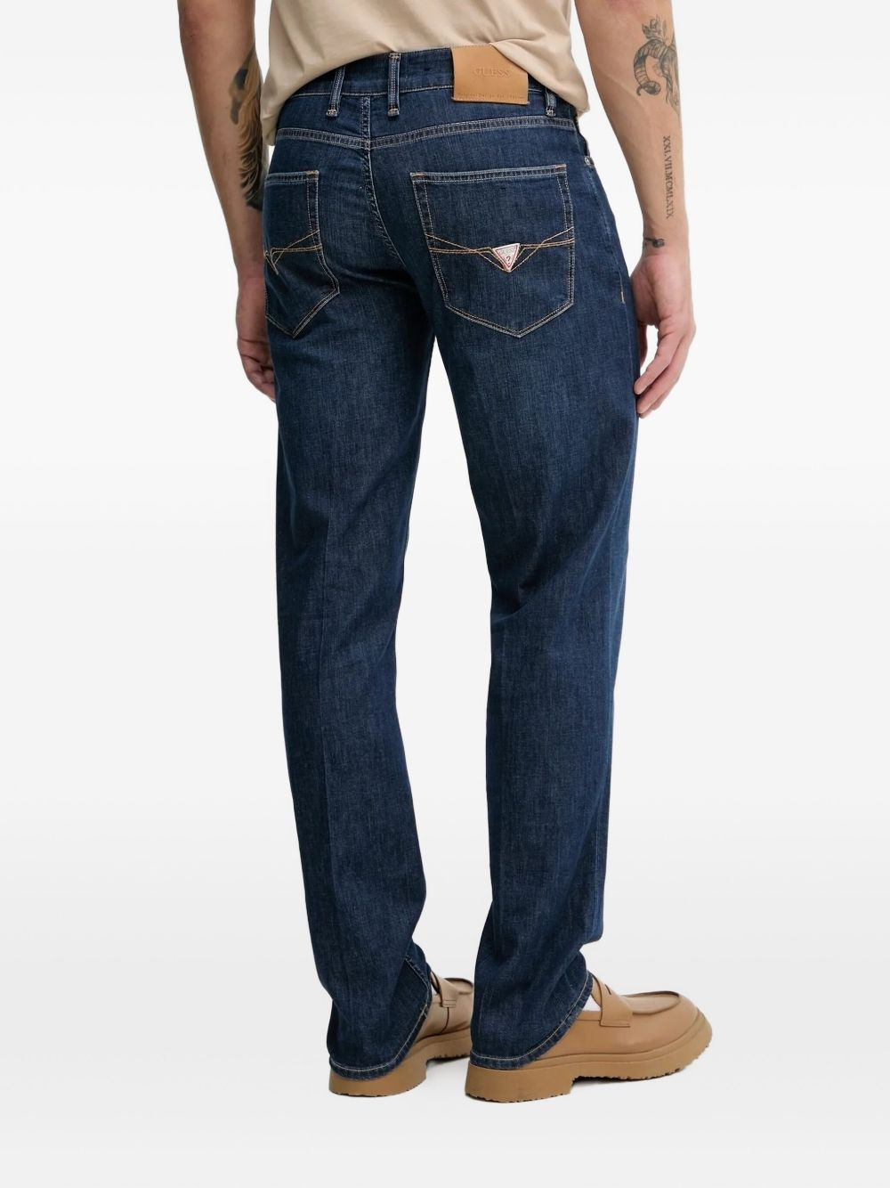 five-pocket logo-patch jeans - 2