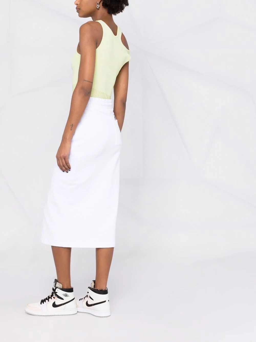 logo midi skirt - 6