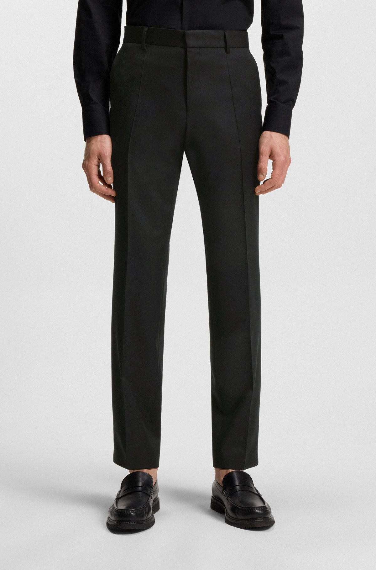 SLIM-FIT TROUSERS IN VIRGIN-WOOL SERGE - 2