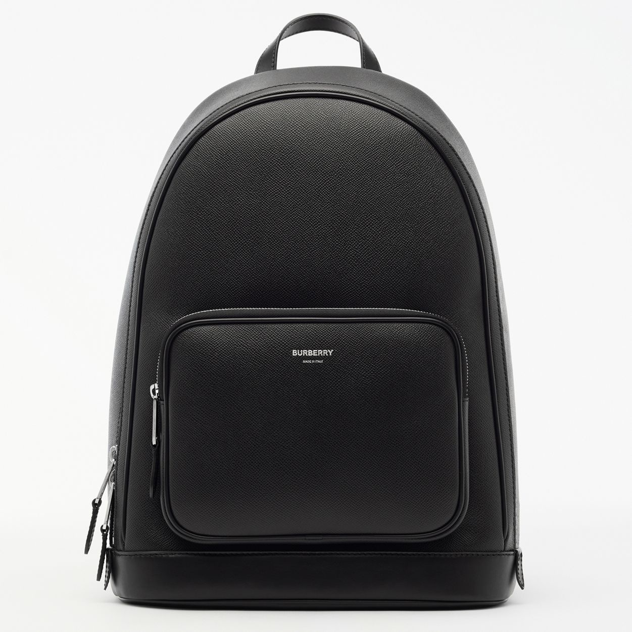 Grainy Leather Backpack - 12