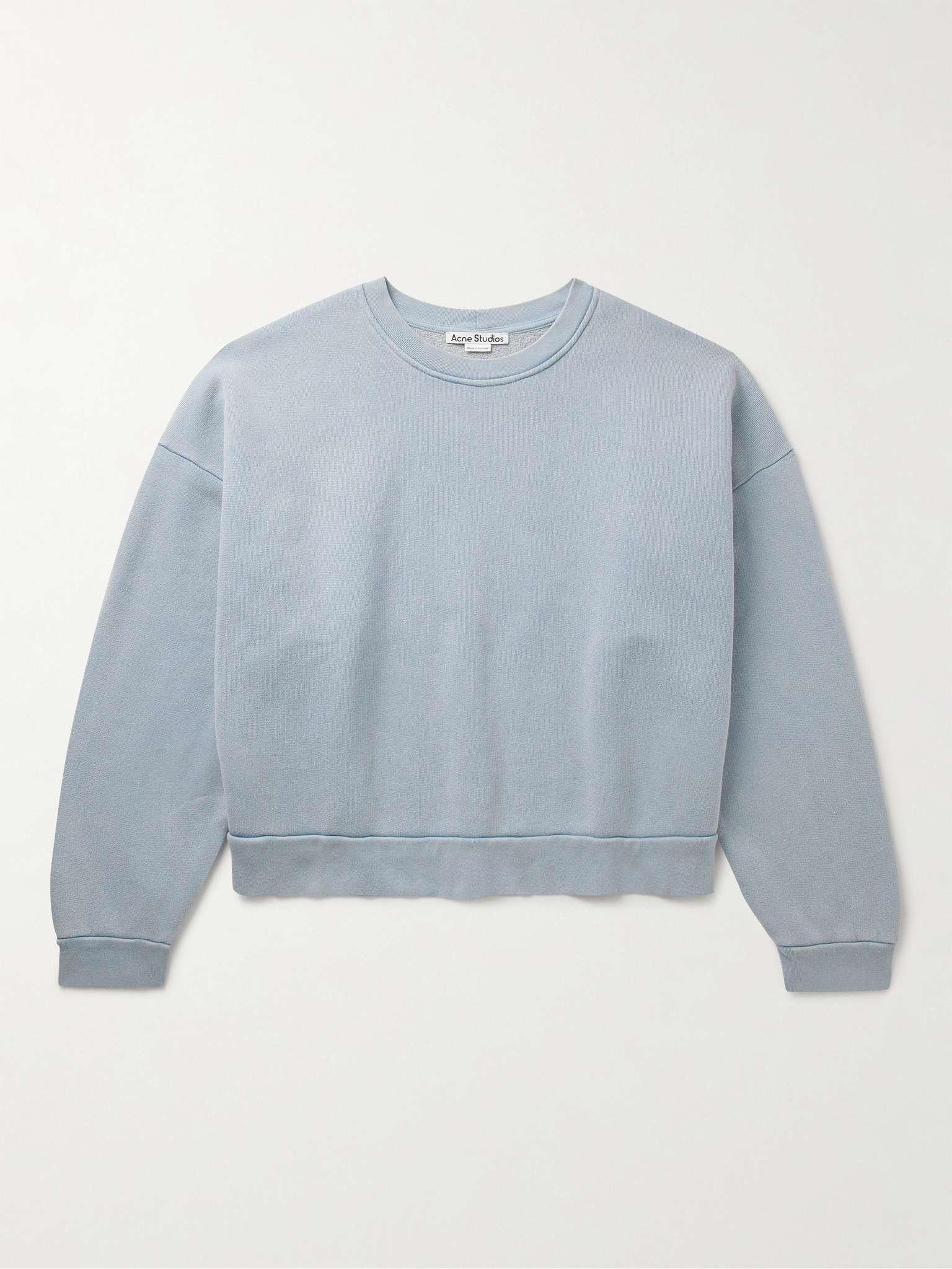 Acne Studios Fester Garment-Dyed Cotton-Jersey Sweatshirt