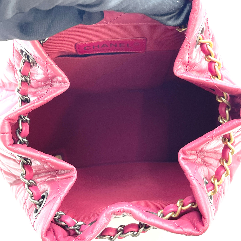 Chanel No. 26 Magenta Pink Gabrielle Backpack Small A94485 - 11
